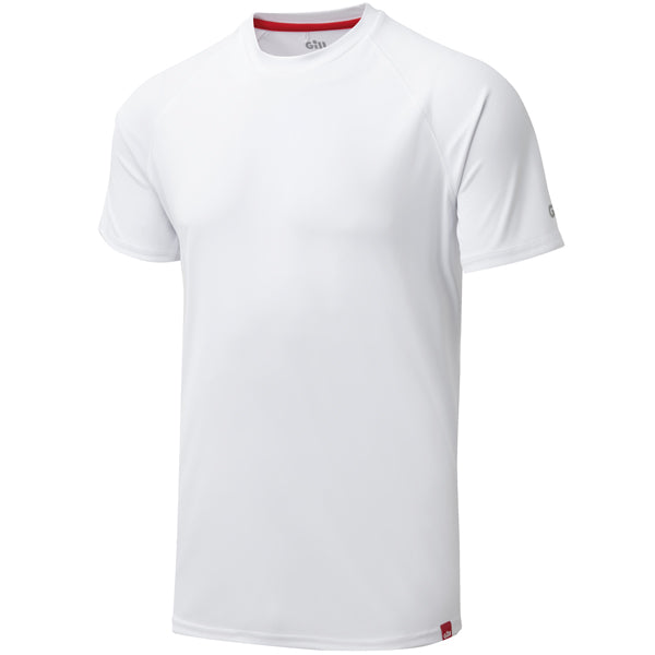 Gill UV010 Men's UV Tec T-Shirt i hvid str. XS set forfra