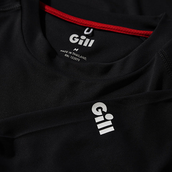 Langærmet sort T-shirt fra Gill set bagfra