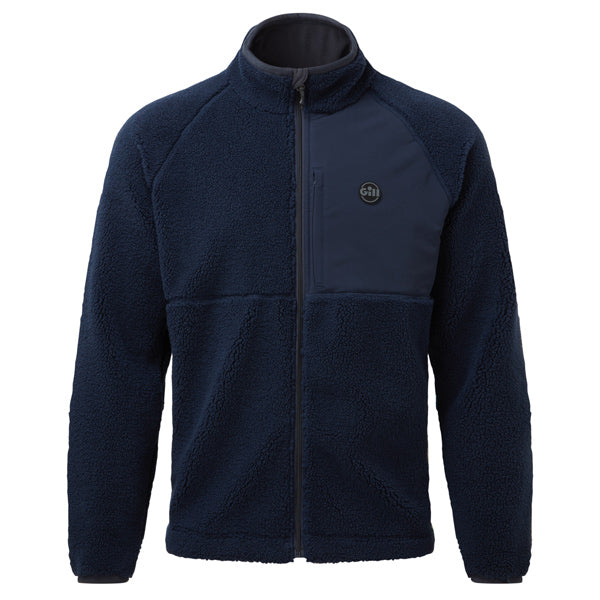 Gill Cromerty fleece jakke i navy, set forfra