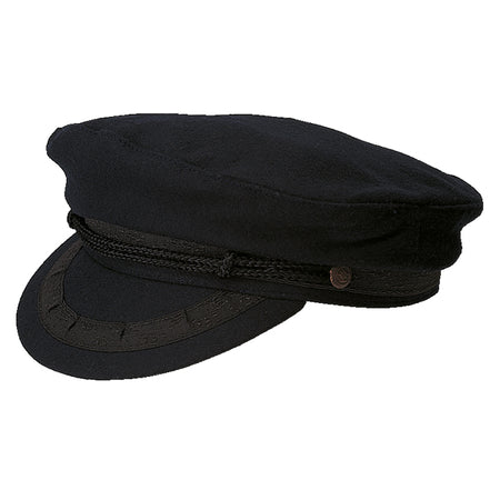 Marineblå SeaTec Captain Cap i størrelse 56 set forfra.