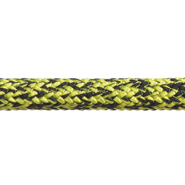 Robline Admiral 7000 Dyneema fald 10mm i sort og gul farve på hvid baggrund.