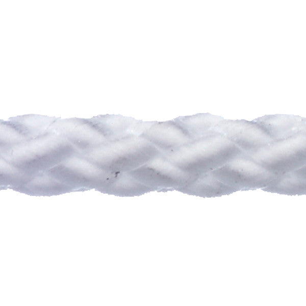 Robline Polyester 8 Allroundline 5mm i hvid farve, vist direkte på hvid baggrund.