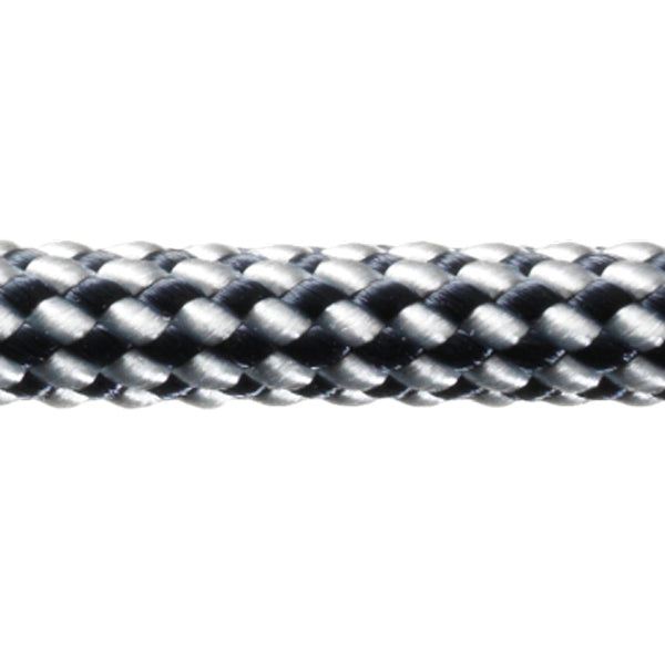 Robline Jolletov 3mm i hvid og blå farve, rullet op på spole.