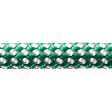 Robline Dinghy Control 6mm snor i hvid og grøn farve, pakket i 1 meters længde.