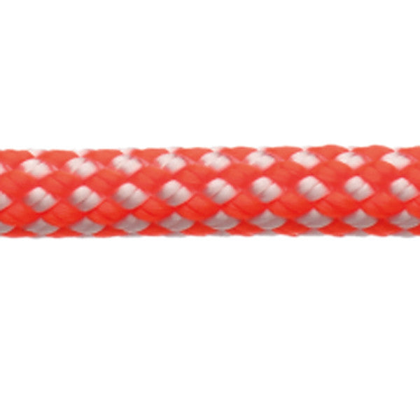 Robline Dinghy Control 3mm snor i hvid og orange farve, 1 meter lang.