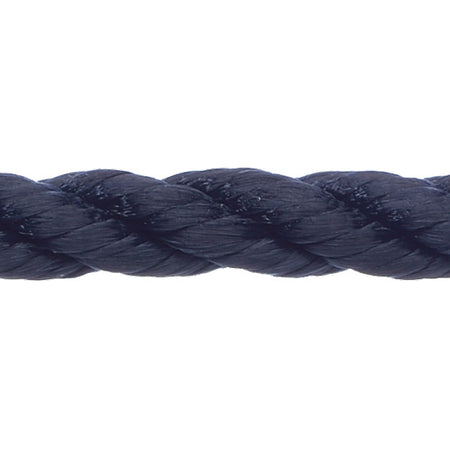 Robline Cormoran fortøjningsline 10mm navy i 1 meters længde, set fra siden.