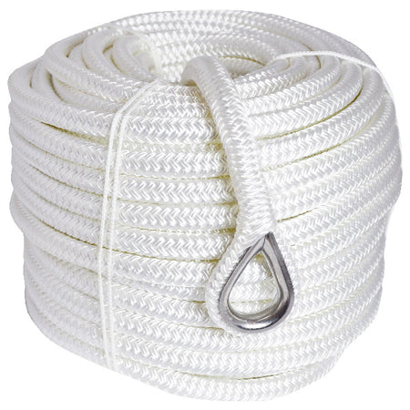 1852 ankertov i flettet polyester med RF kovs, 12mm tykkelse og 40 meter længde.