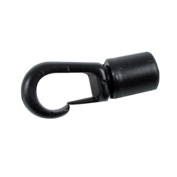 SeaTec nylon krog i sort, designet til 5-6mm elastik
