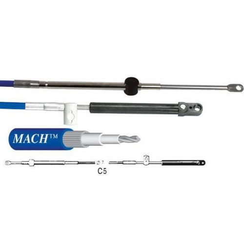 Kontrolkabel Ultraflex mach5 95 mm 8 fod set fra siden med klar detaljer.