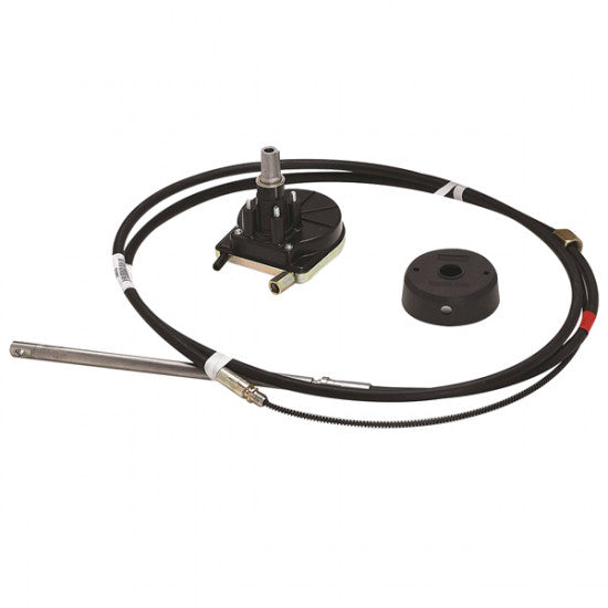 Ultraflex styrebox med sort flange og 11ft M58 kabel set fra siden