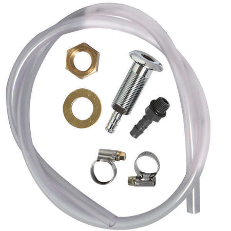 Ultraflex kit til ekstern påfyldning, vist fra siden med tilbehør.