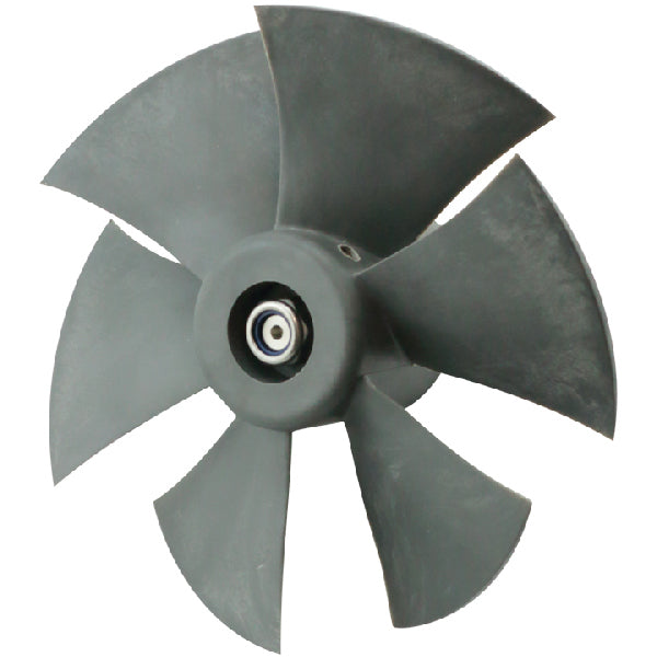 Max Power Propel ø185mm 6-bladet propeller set fra siden med tydelig bladform.