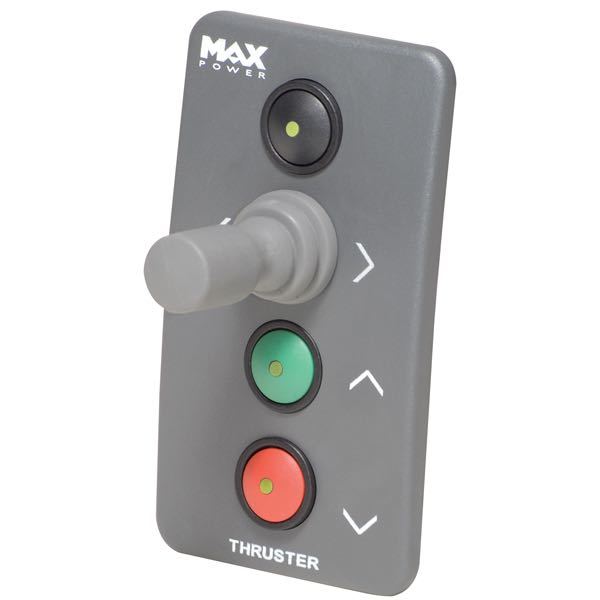 Max Power joystick til retractable propeller, set forfra med kabler.