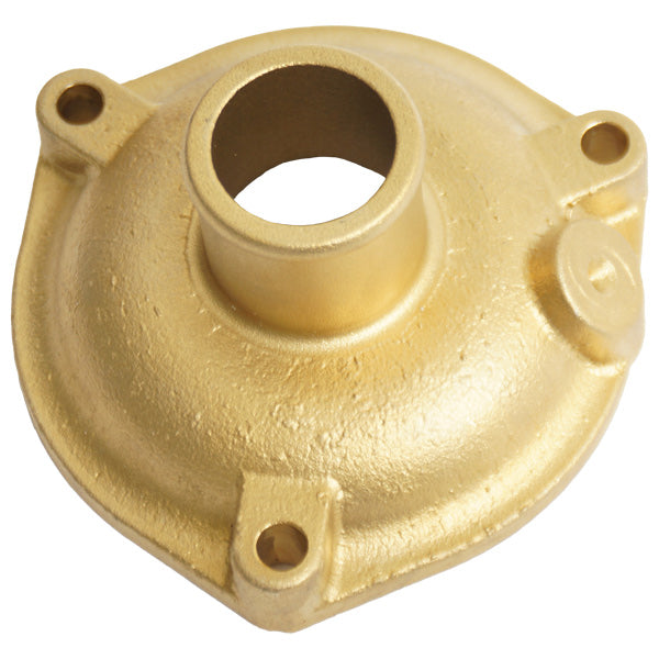 Dæksel til Bowman EC-29 i bronze, set fra siden med detaljeret design