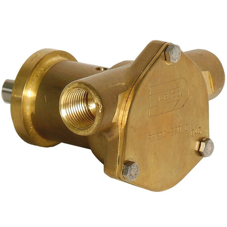 Jabsco impeller pumpe set fra siden med tilslutningspunkter synlige