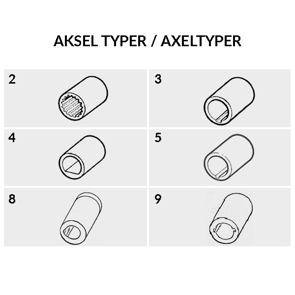 SeaTec impeller til bådmotor, vist fra siden i klar belysning.
