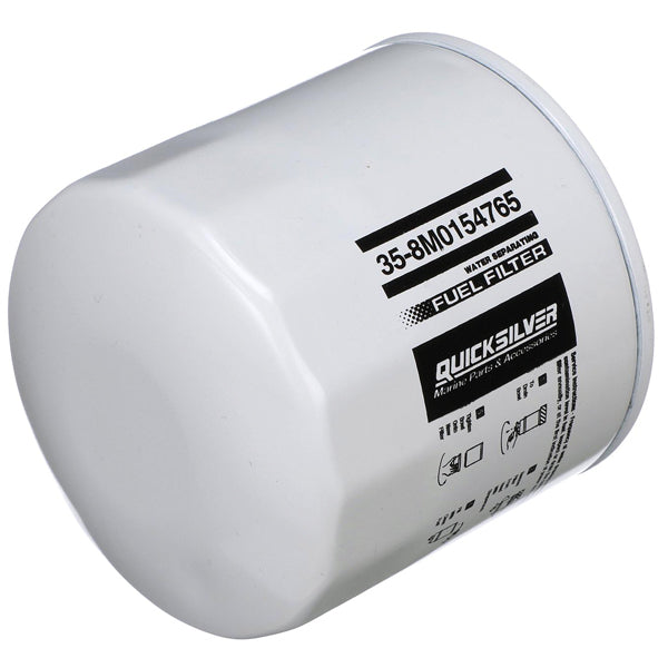 Quicksilver brændstoffilter med vandseparator, set fra siden
