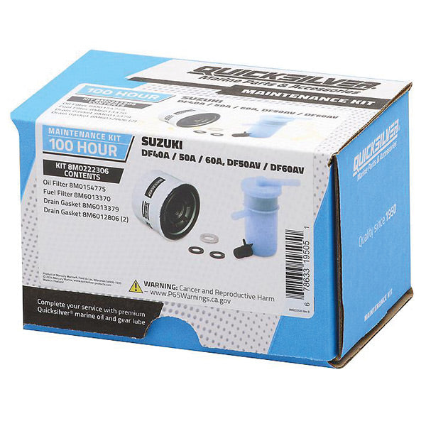 Quicksilver 100T service kit til Suzuki DF40A/50A/60A motorer.