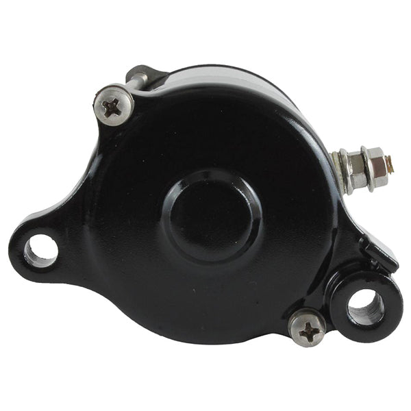 Quicksilver 12-volt starter set fra siden med monteringsdetaljer