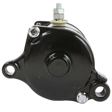 Quicksilver 12-volt starter set fra siden med monteringspunkter tydeligt synlige