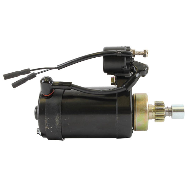 Quicksilver 12-volt starter til Honda bådmotor, set fra siden.
