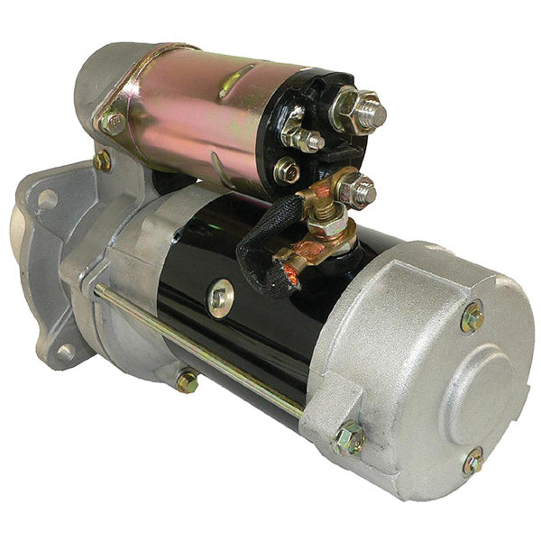 Quicksilver 24-volts starter set fra siden med ledninger synlige