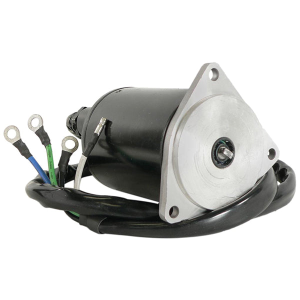 Quicksilver 12-volt trim/tilt motor til udvendig Yamaha F225-250hk, set forfra på hvid baggrund.
