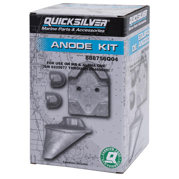 Quicksilver, 888756Q04 Aluminiumanodkit för MerCruiser MR och Alpha One