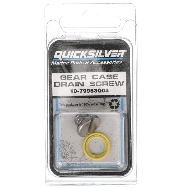 Quicksilver, 79953Q04 Gearkasse olie dræn- og påfyldningsskruer og pakning