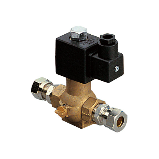 Marco magnetventil 24v 1/2" - 12mm set forfra, klar til installation på pumper.