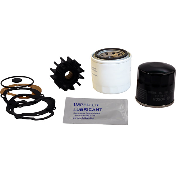 Komplet Yanmar servicekit fra SeaTec, klar til brug på båden.