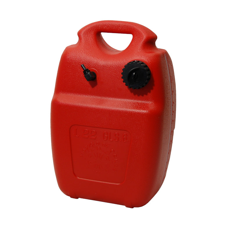 SeaTec benzintank i plast, 22 liter set fra siden.