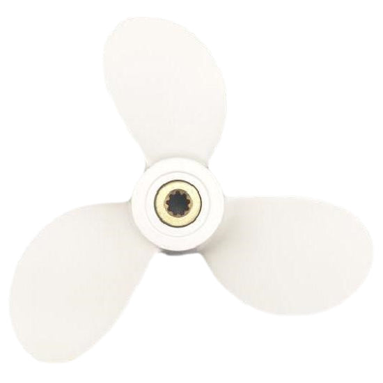 Polastorm Propel Yamaha 9 propeller, set fra siden med 7 1/2" x 8" mål