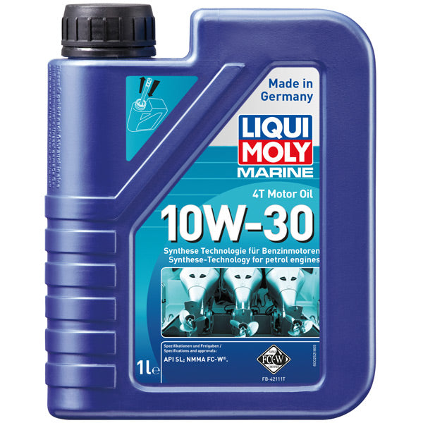 Liqui Moly Marine 4T motor olie 10W-30 i 1 liters flaske
