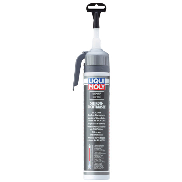 Liqui Moly, flydende pakning sort i 200 ml tube, klar til brug.