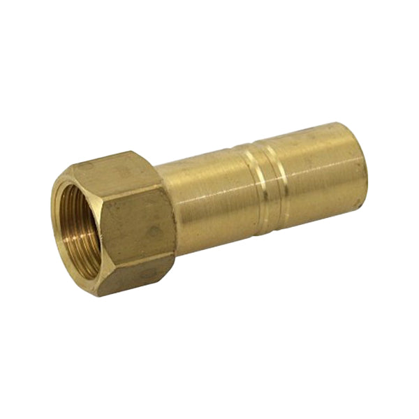 Whale adapter hun 3/8''-15 mm i messing vises forfra