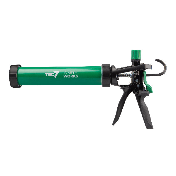 Tec7 Omnigun fugepistol set forfra med justerbart greb