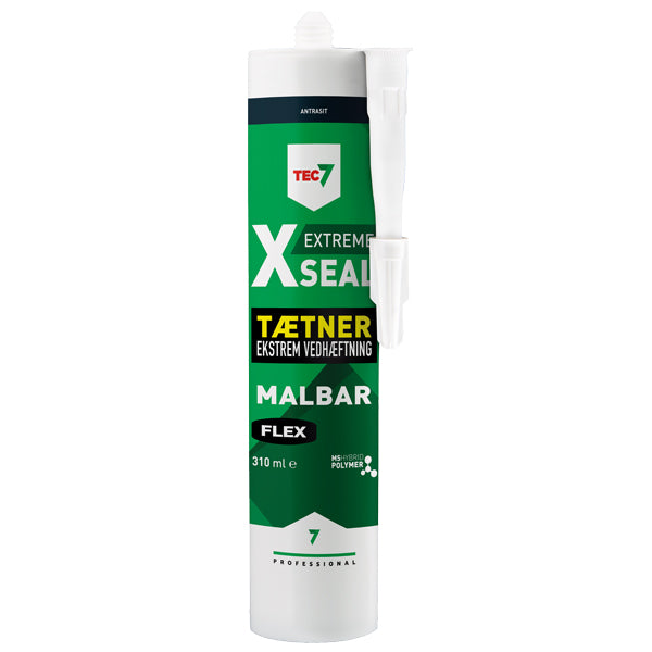 Tec7, X-Seal flex fugemasse antracit i tube, klar til brug på bådprojekter.