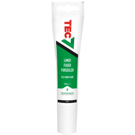Tec7 limer fuger forsegler tube 100ml i sort farve set forfra