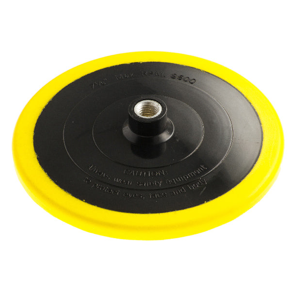 Mirka bagplade Ø 175mm M14 til slibning, set fra siden