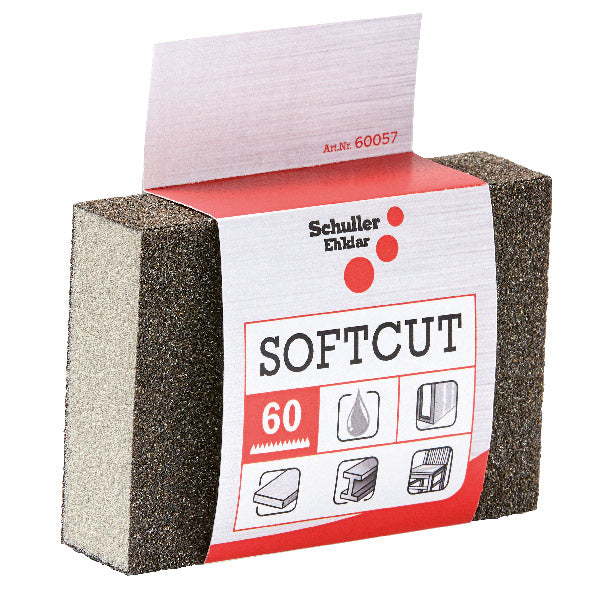 SeaTec slibeklods i grov kvalitet, måler 100×70×28 mm, på hvid baggrund.