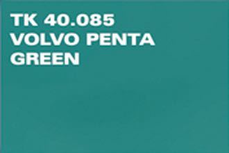TK Line spraymaling i Volvo Penta grøn, set fra siden.