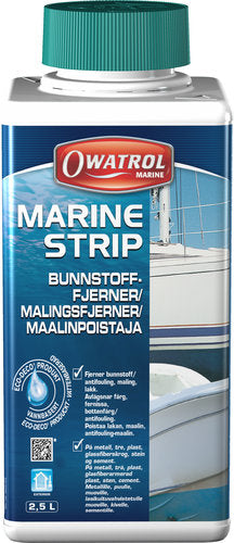 Owatrol Marine Strip i 2,5L, klar til brug på bådens overflader