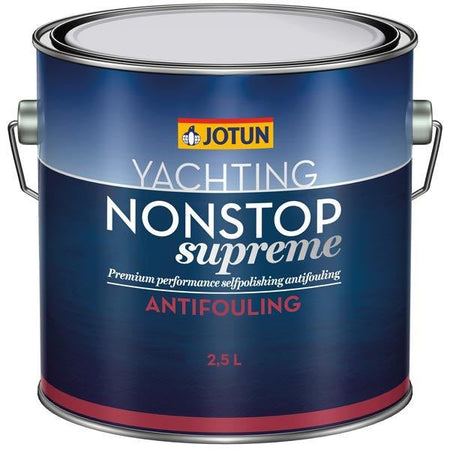 Close-up af Jotun non-stop supreme bundmaling, mørkeblå farve
