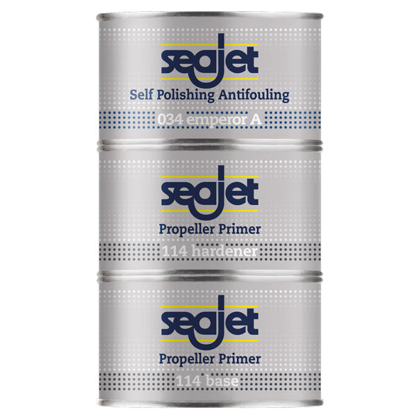 SeaJet Triple-pack til propeller, 0,5L sort emballage.