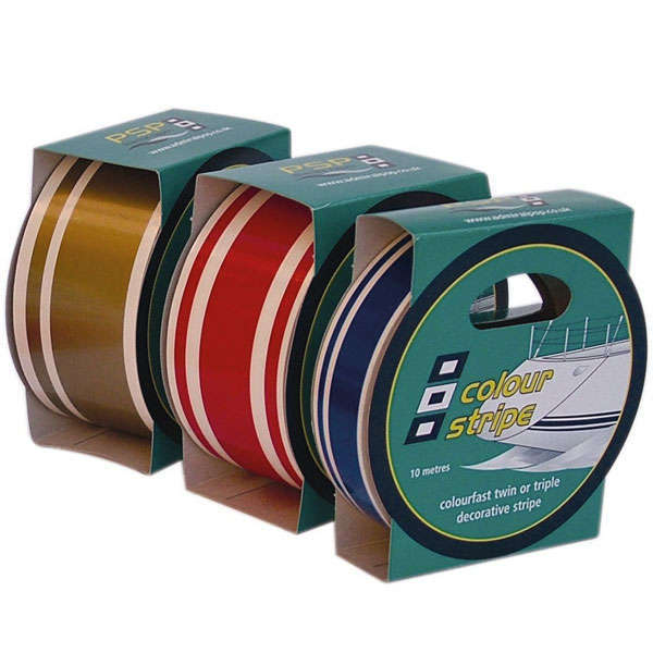 PSP tape i lyseblå farve, rullet op og klar til brug.