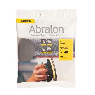 Mirka abralon sandpapir Ø150mm med velcro set fra forsiden