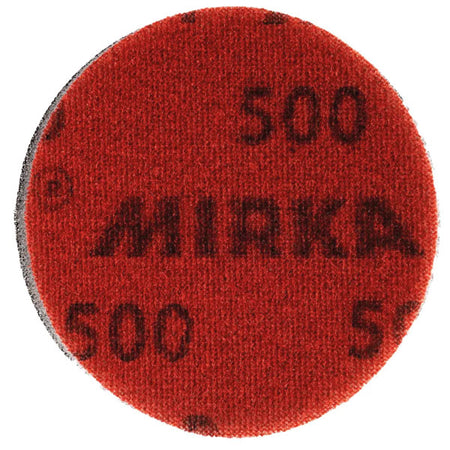 Mirka sandpapir set fra siden med fokus på detaljer og tekstur.