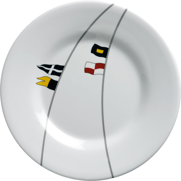 Regata dessert tallerken Ø20 cm fra Marine Business i hvide og blå farver