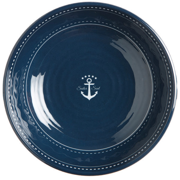 Marine Business Sailor Soul dybtallerken Ø22cm set fra siden med maritimt design
